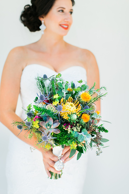 Colorful Desert Wedding: Palm Springs Inspiration with Blooms & Fuchsia