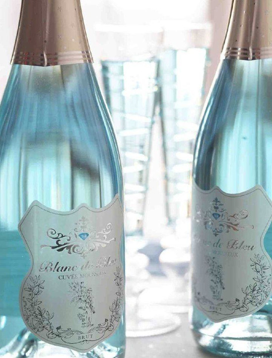 Blanc de Bleu: World's First Blue Sparkling Wine for Weddings