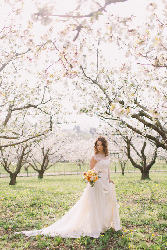 Cherry Blossom Wedding Inspiration in Northern Italy Romance