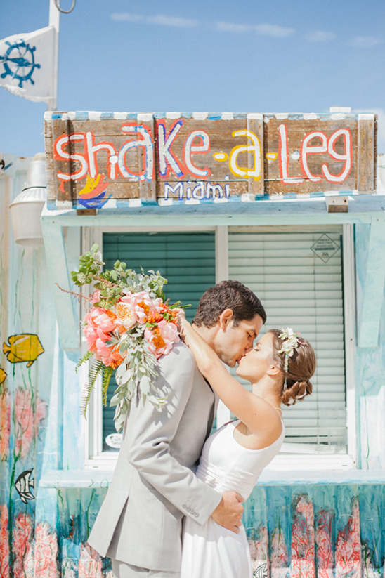 Kelsey & Jaime's Bright Blue Wedding with Family Dress & Piñata Fun