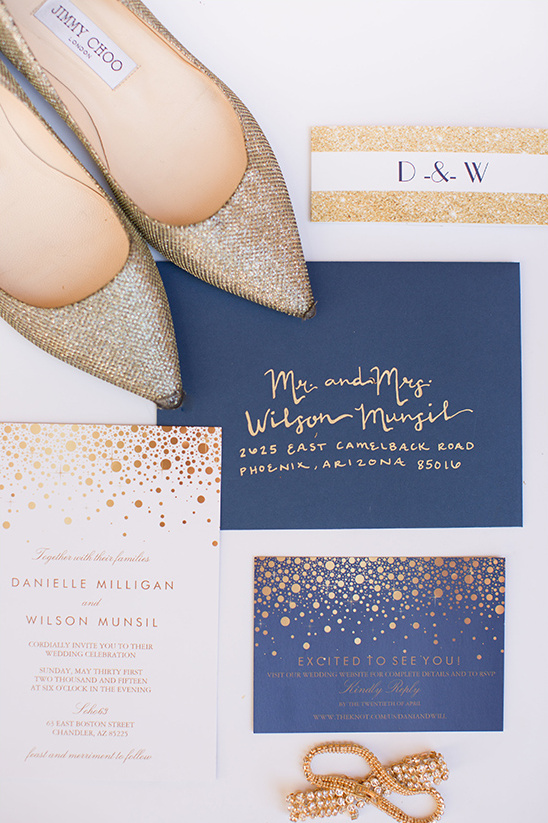 Elegant Gold and Navy Wedding with DIY Details & Dreamy Accents