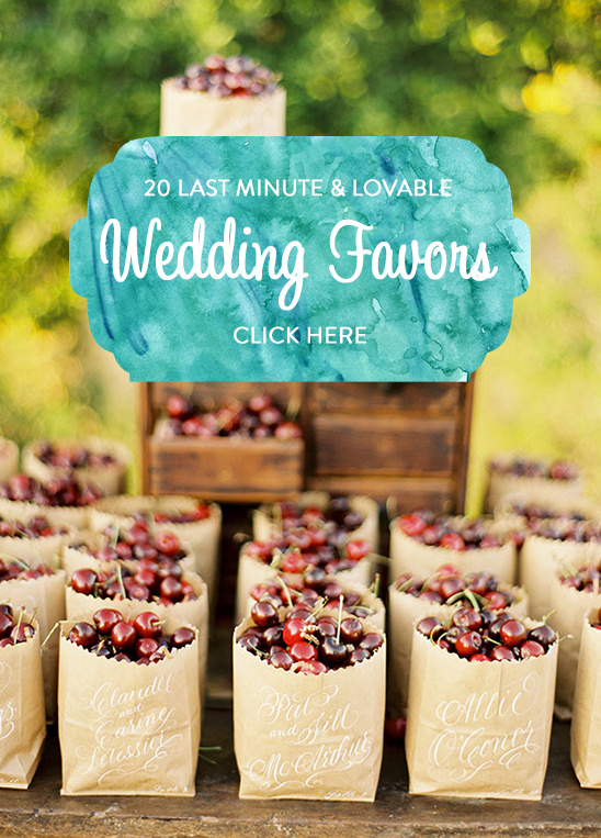 Last Minute Wedding Favors Guests Will Love