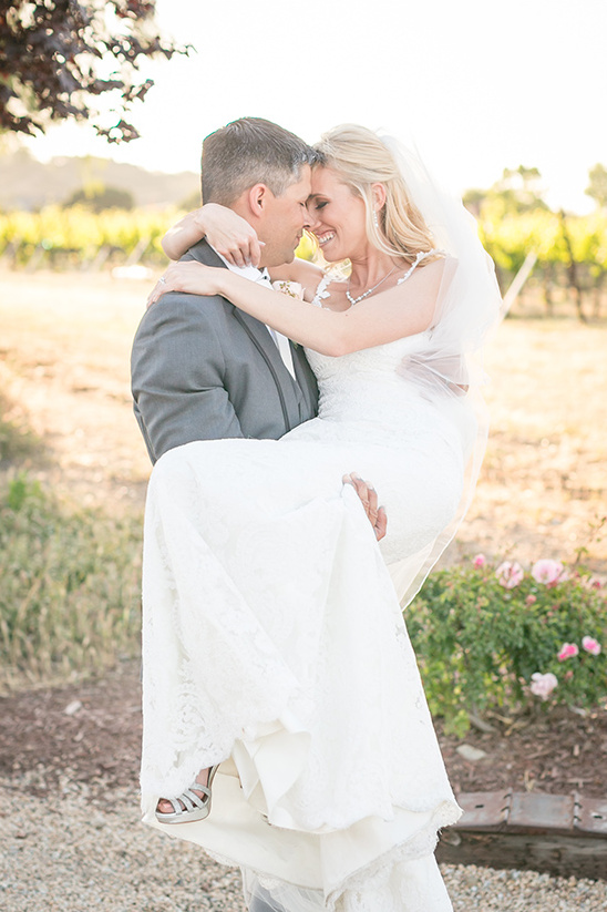 Rustic Spring Wedding with Turquoise Dresses & Garden Roses