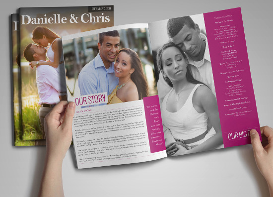 Stunning Wedding Magazine Programs: Tell Your Love Story