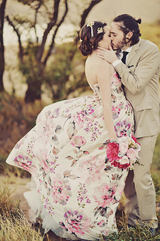 Breathtaking Boho Chic Wedding in Maui with Floral Dress