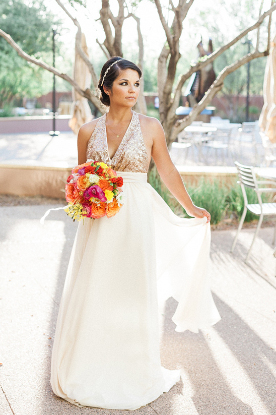 Arizona Desert Wedding Inspiration: Gold Sequins & Sunset Hues