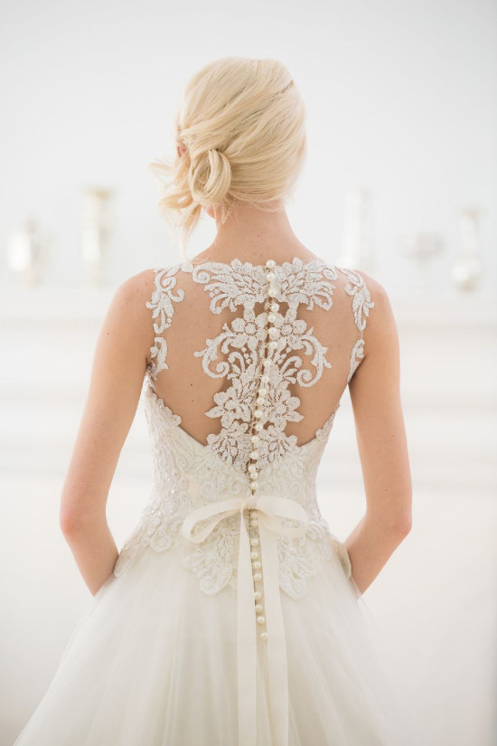 Stunning Illusion Back Wedding Dress by Ever After Bridal Inc
