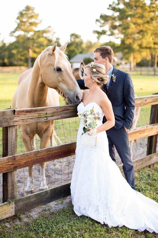 Charming Handmade Barn Wedding with Family Touches in Navy and White