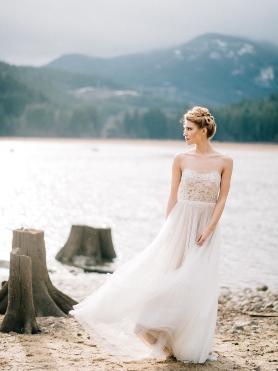 Stunning Bridal Portrait at Lake by Ryan Flynn Photography