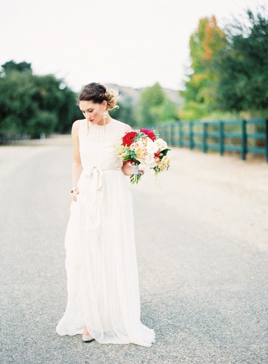 Elegant Bride in Flowing Gown by Saja Wedding | Wedding Chicks