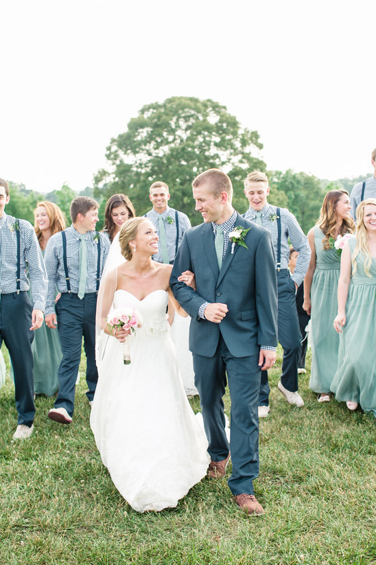 Budget-Friendly Seersucker & Pink Farm Wedding with DIY Details