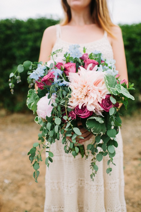 Colorful Wedding Bouquet by Compass Floral in San Diego