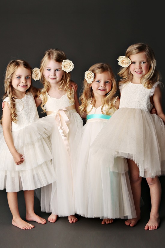 Adorable flower girl dresses by Fattiepie for a perfect wedding