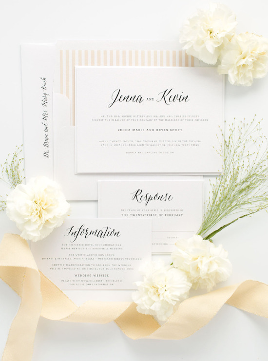 Classic Wedding Invitations by Shine Wedding Invitations