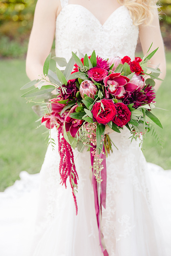 Romantic Marsala Fall Garden Wedding: Earthy Reds and Vintage Charm