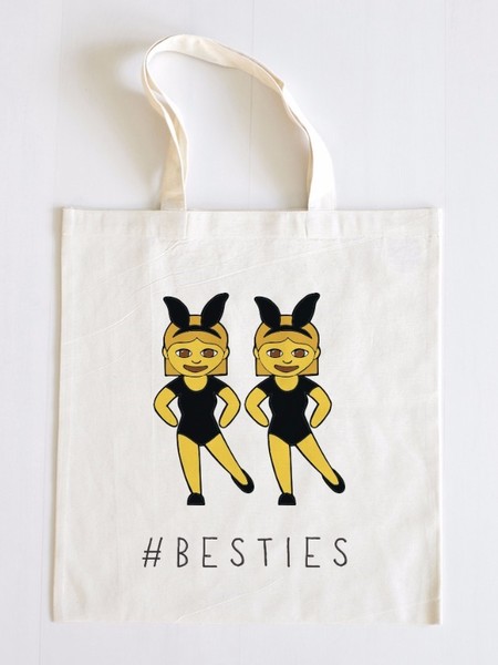 Emoji Besties Tote Bag: Customize Your Own with a Hashtag!