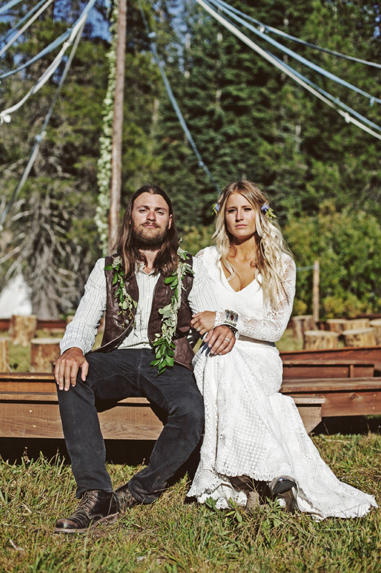 Stunning Bohemian Meadow Wedding: Teepees, Wildflowers & Glamour
