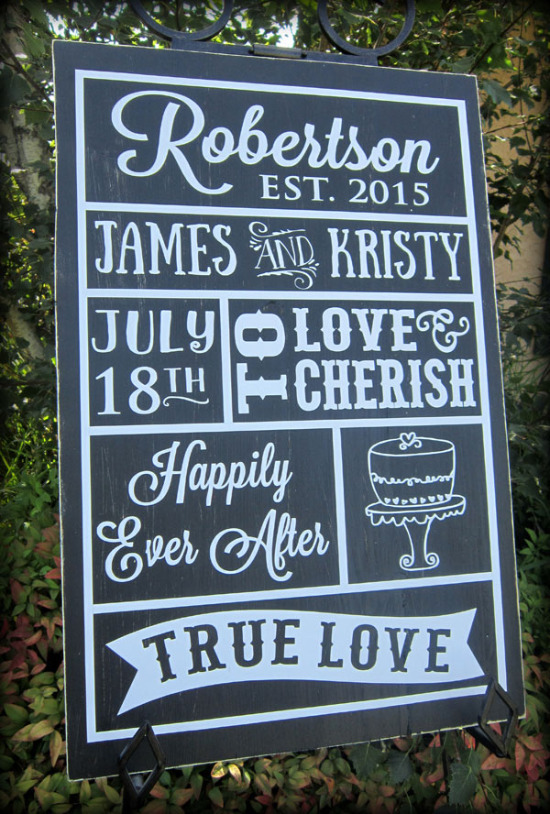 Custom Wedding Signs by Well of Words: Decorative Vinyl Lettering