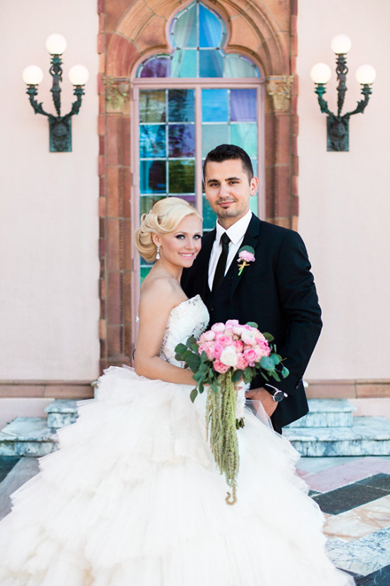 Fairytale Pink & Gold Wedding Inspired by a Custom Dress