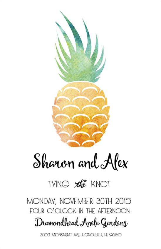 Get Tropical with Free Pineapple Wedding Printables - DIY Invites!