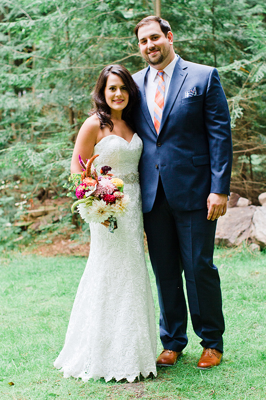 Rustic Outdoor Gold, Blue and Orange Wedding