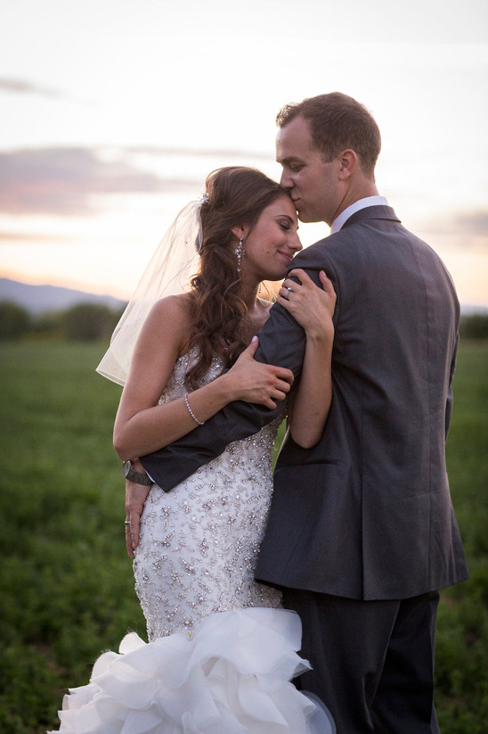 Purple Garden Wedding with Roses, Ruffles and Dreamy Details