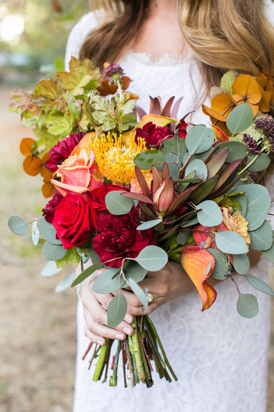 Fall Wedding Inspiration: Rustic Elegance with Wine Reds, Ambers, and Greens