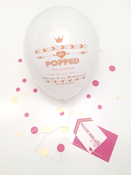 Balloon Bridesmaid Proposal Idea by Your Happily Ever After