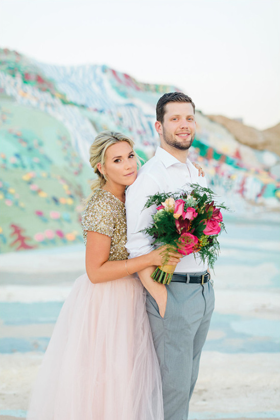 Vibrant Salvation Mountain Elopement: A Colorful Desert Dream