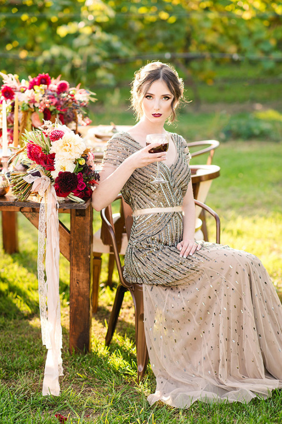 Copper & Merlot Vineyard Wedding Inspiration in Hershey, PA