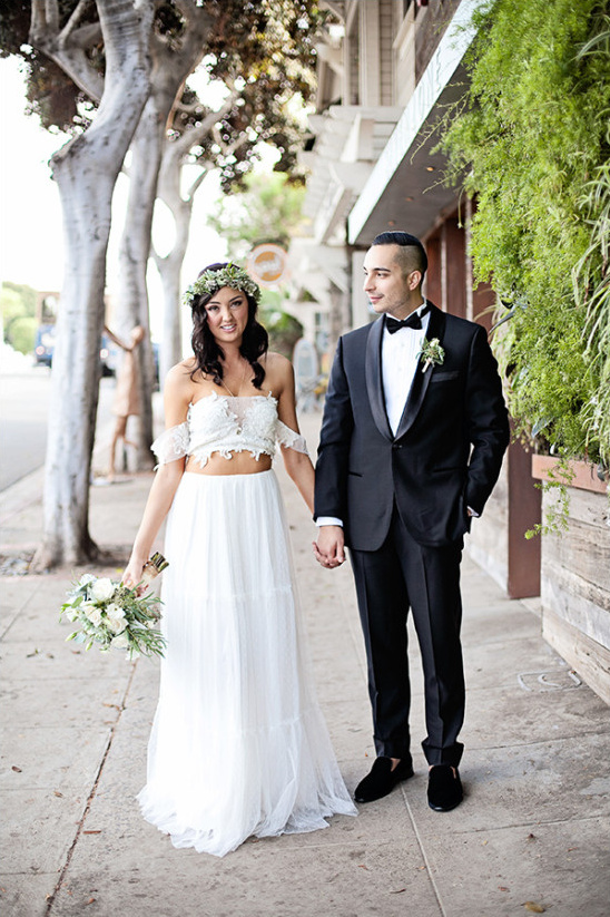 Chic Boho California Wedding at Seven4One: Succulents, Roses & Lace