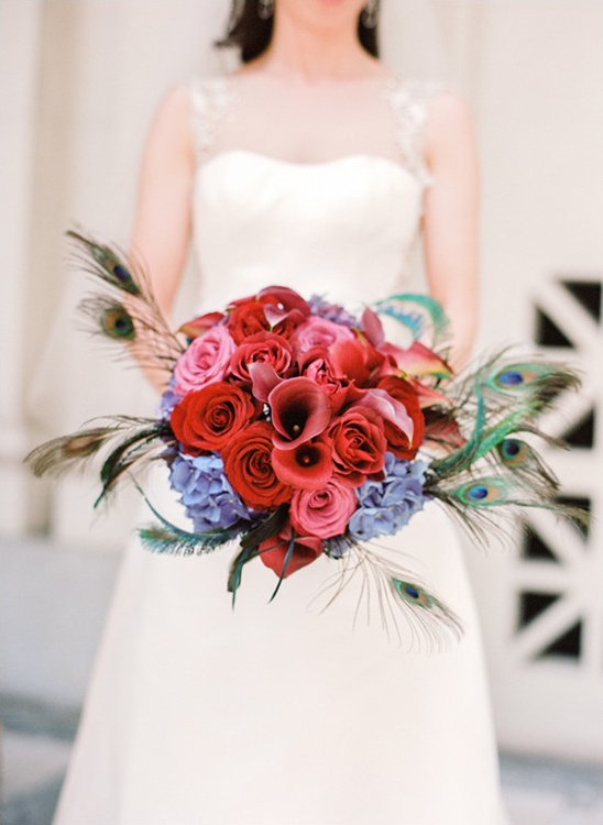Navy Red & Gold Country Club Wedding with Stunning Florals
