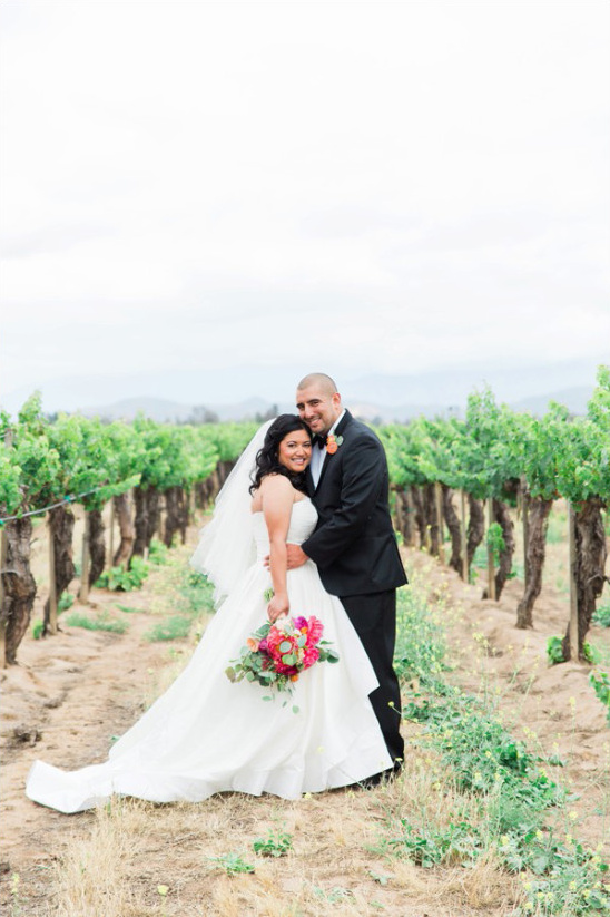 Blush & Ivory Vineyard Wedding with Pops of Pink: A Budget Breakdown