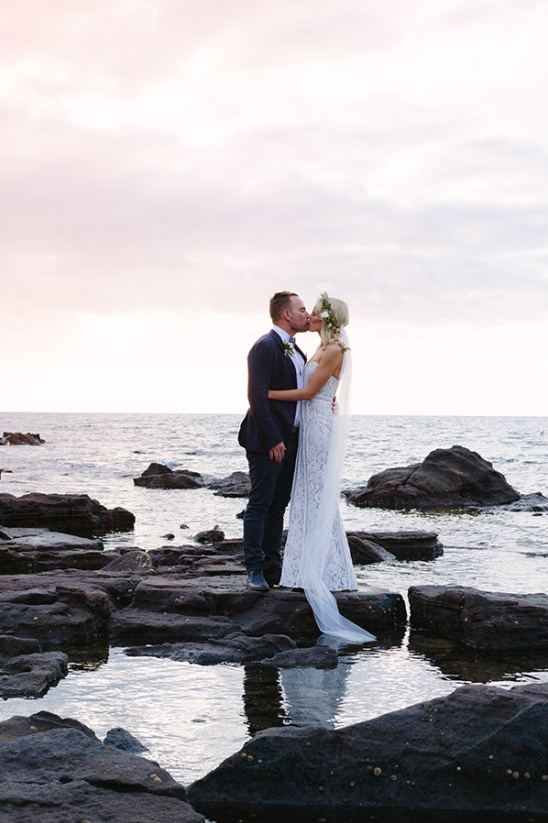 Green & White Organic Beach Wedding in Mornington, Australia