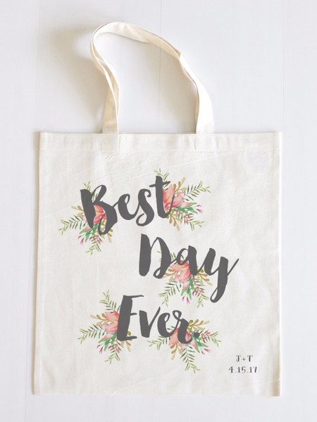 Chic Wedding Tote Bags: Best Day Ever & Adventure Awaits!