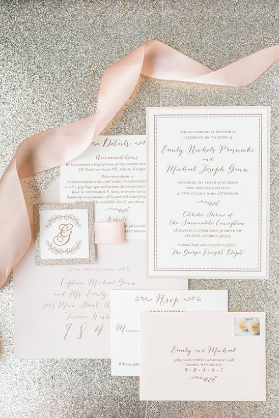 Elegant Pink and Ivory Wedding at Georgia Freight Depot