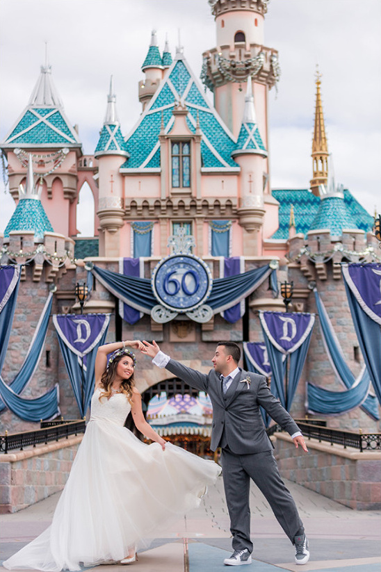 Magical Disneyland Wedding: Purple & Green Fairytale