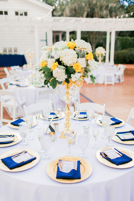 Chic Southern Blue & Gold Wedding with Gatsby Glamour and Tips!