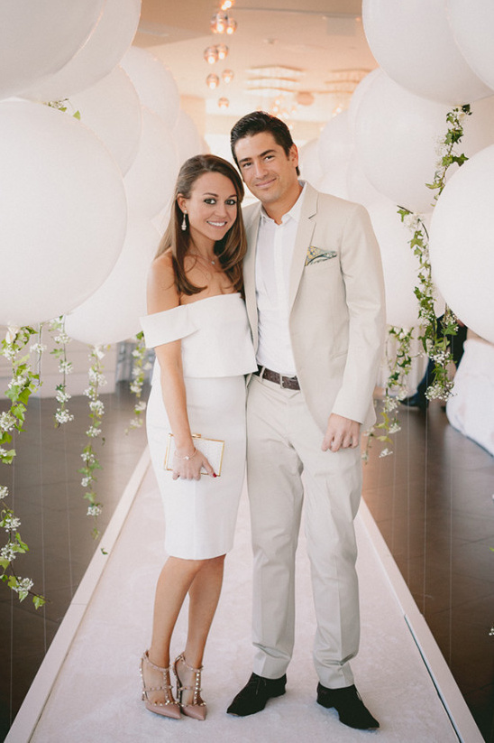 DIY Balloon Aisle: Chic Florida Engagement Party Brunch Idea