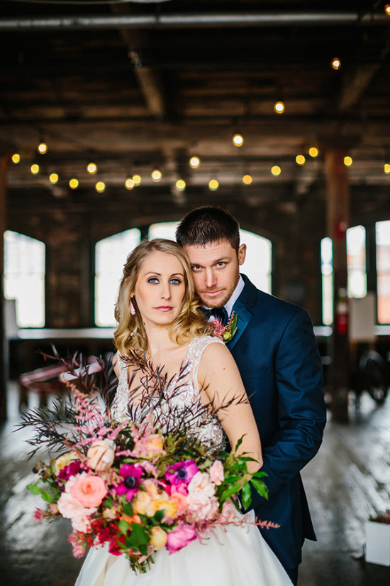 Industrial Glam Wedding Inspiration at Ford Piquette Plant