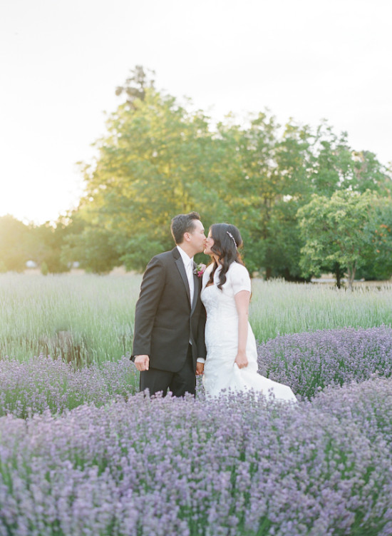 Dreamy Purple Lavender Farm Wedding at Bear Flag Farm, California
