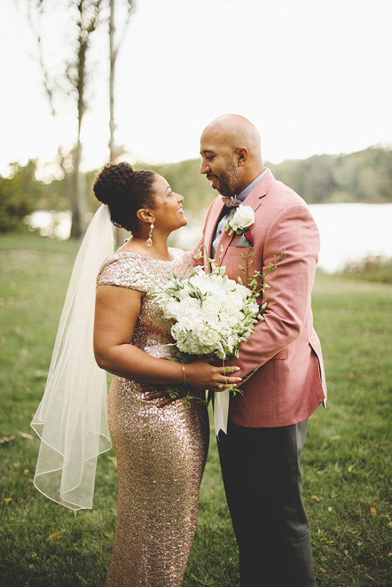 Intimate Rose Gold Wedding on the James: Budget & Details Revealed