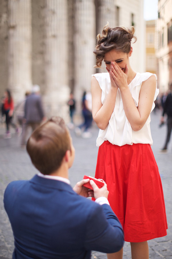 Roman Holiday Inspired Engagement Shoot in Enchanting Rome