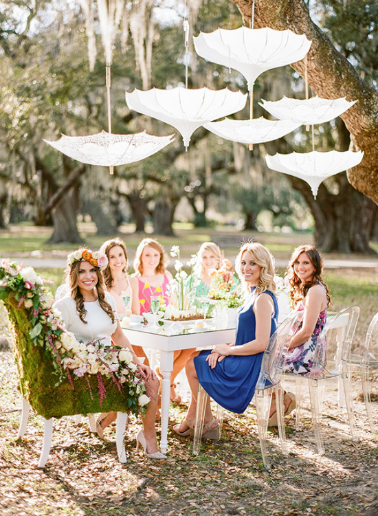 April Bridal Shower Inspiration: Flowers, Umbrellas & New Orleans Charm