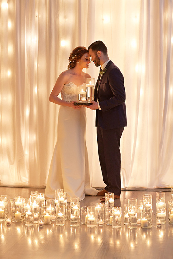 Dreamy Candlelight Winter Wedding: Blush Romance & Vintage Charm