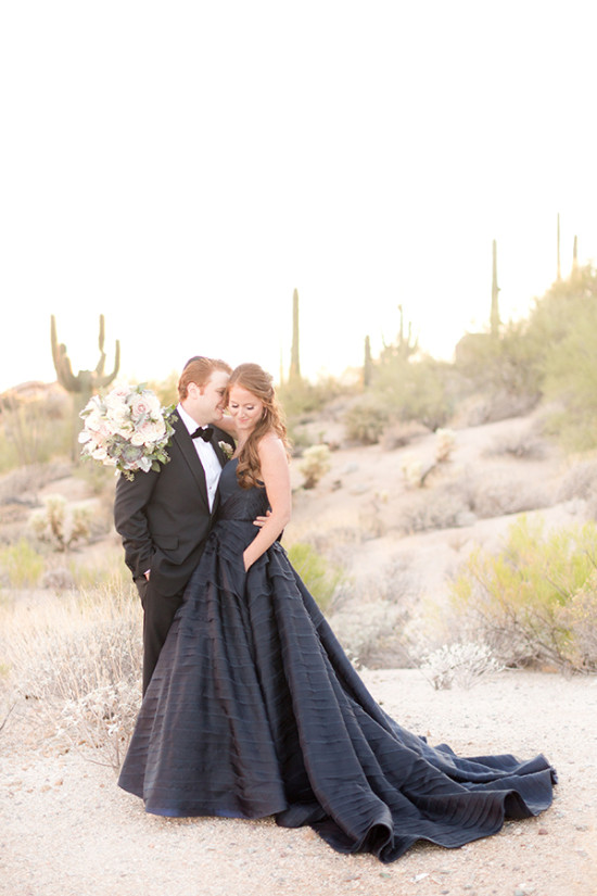 Navy Dress Steals the Show at Chic Desert Wedding: Stacy & David's Day!