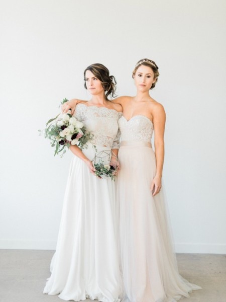 Unique Fall Wedding Inspiration: Best Friends Tie the Knot Together