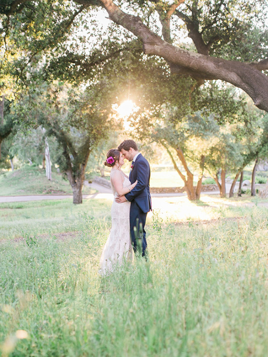 Romantic Mt. Woodson Castle Wedding: Creme, Gold & Fuchsia I Do's