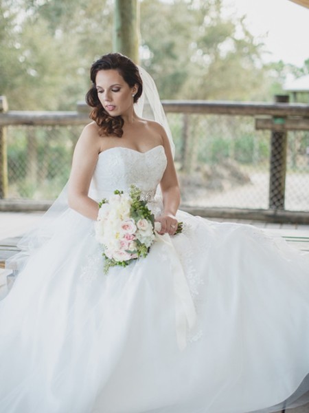 Vintage Gold & White Zoo Wedding at Brevard Zoo Florida