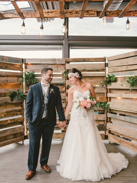 Aqua & Pink Rustic Wedding: DIY Pallet Backdrop & Indie Charm